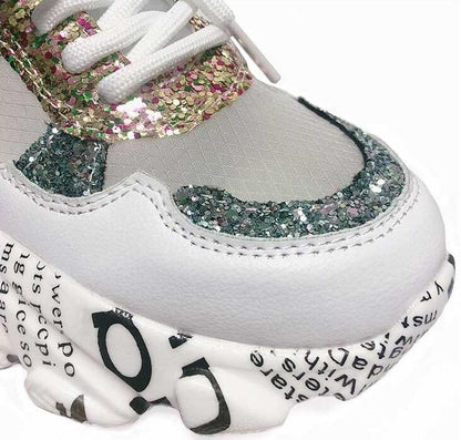 Women Fashion  Design Comfortable Graffiti Breathable Platform Shoes