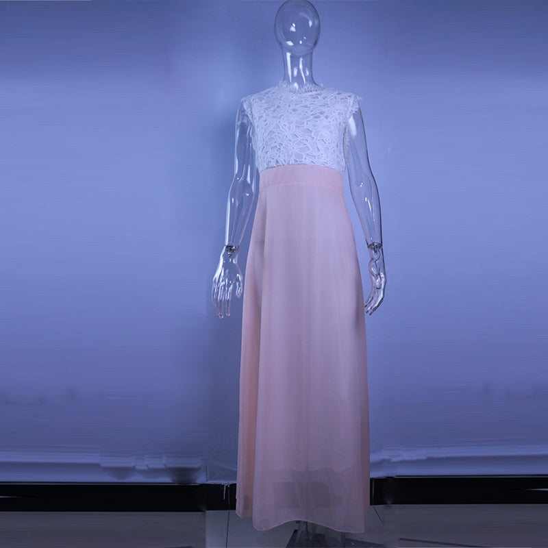 Hollow Out Beach Womens Boho Sleeveless Maxi Dress