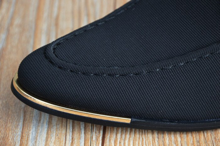 Men Leather Moccasin Pointed Toe Classic Loafers