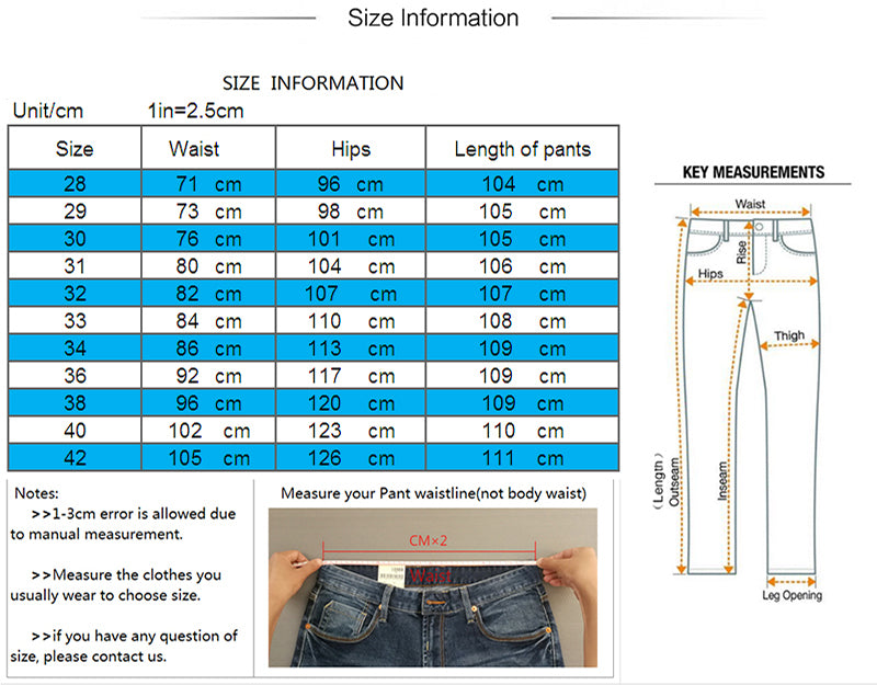Men Slim Biker High Quality Designer Jeans