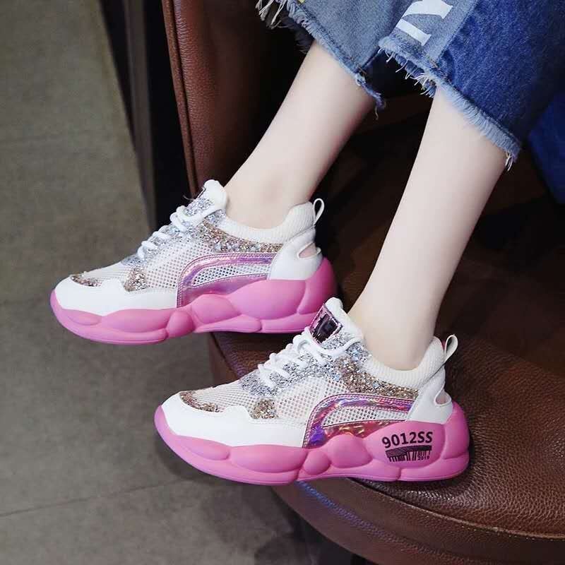 Women Fashion  Design Comfortable Graffiti Breathable Platform Shoes