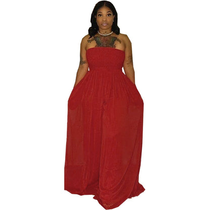 Women Solid Sexy Off Shoulder Sleeveless Summer Casual Romper