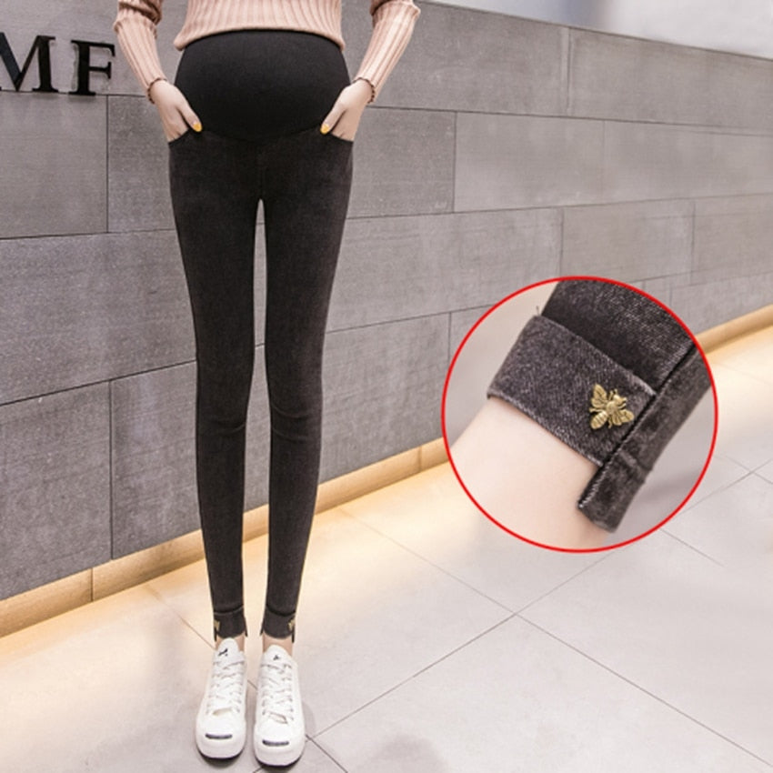 Women Denim Nursing Pregnancy Leggings Jeans