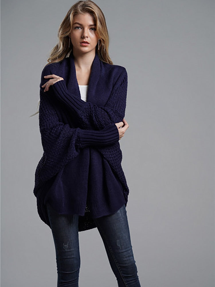 Women Oversized Long Sleeve Big Size Cardigan