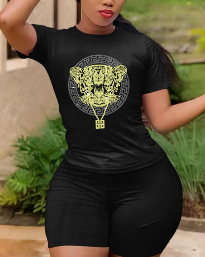 Hot Fashion Printing Diamond logo Short Set