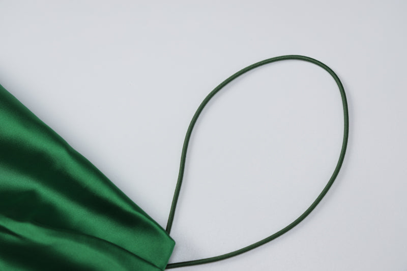 Women Elegant Party Evening Hollow Out Bodycon Stain Green Long Dress