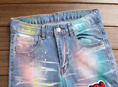 Men Slim Biker High Quality Designer Jeans