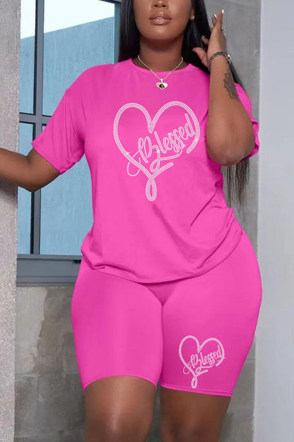 Hot Fashion Printing Diamond logo Short Set