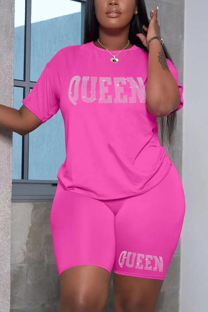 Hot Fashion Printing Diamond logo Short Set