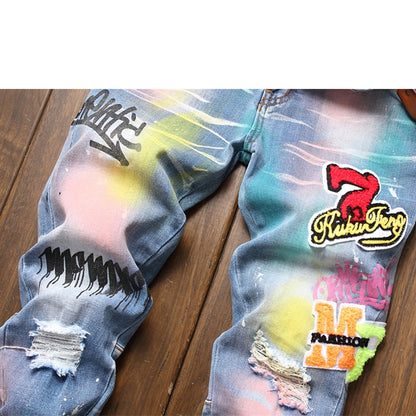 Men Slim Biker High Quality Designer Jeans