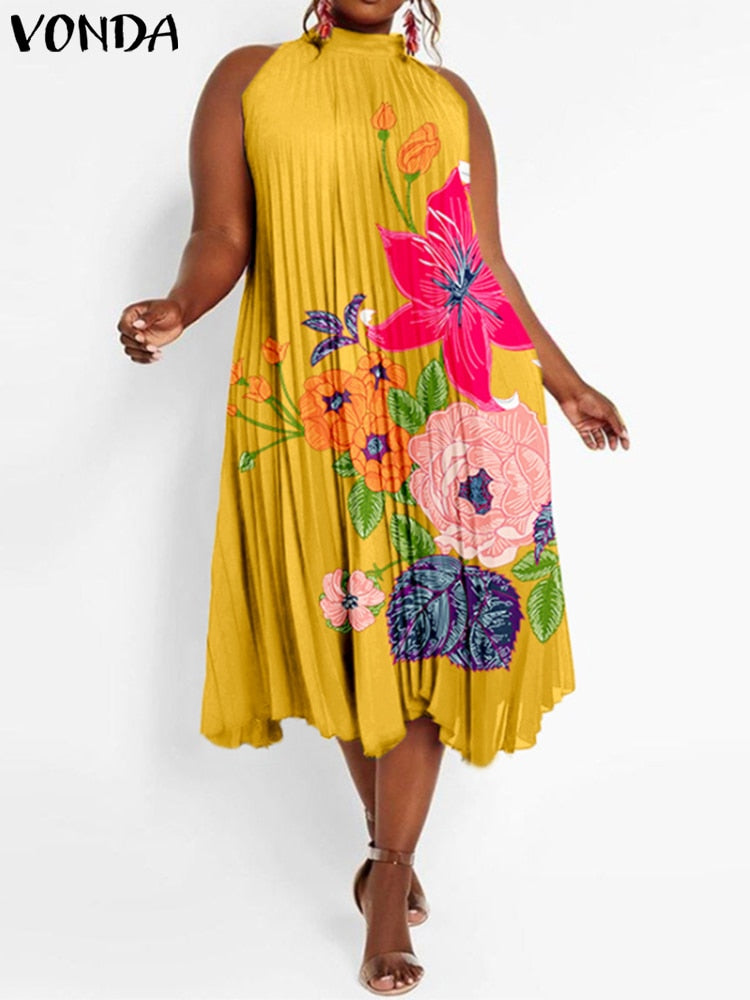 Women Elegant Satin Silk Sexy Sleeveless Collar Evening Party Long Dress