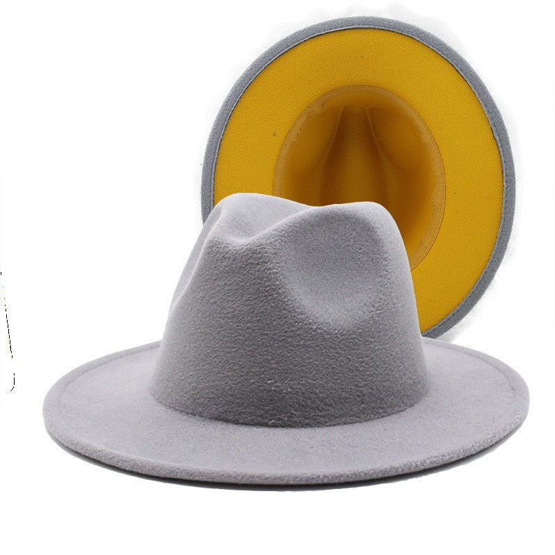 Fedora Wool Felt Vintage Unisex Wide Brim Hats