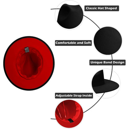 Fedora Wool Felt Vintage Unisex Wide Brim Hats