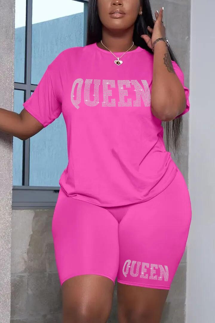 Hot Fashion Printing Diamond logo Short Set