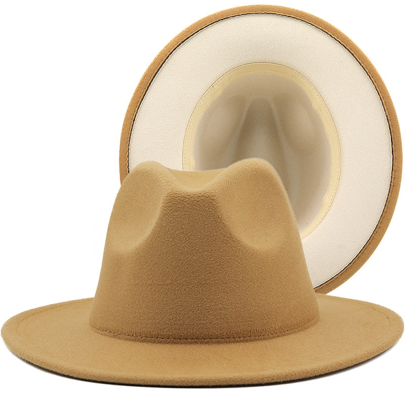 Fedora Wool Felt Vintage Unisex Wide Brim Hats