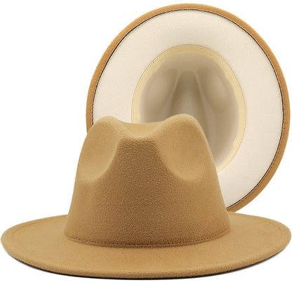 Fedora Wool Felt Vintage Unisex Wide Brim Hats