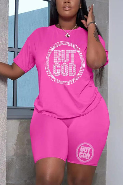 Hot Fashion Printing Diamond logo Short Set