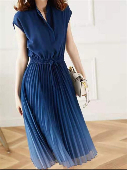 Women Gradient Summer Vintage Dress