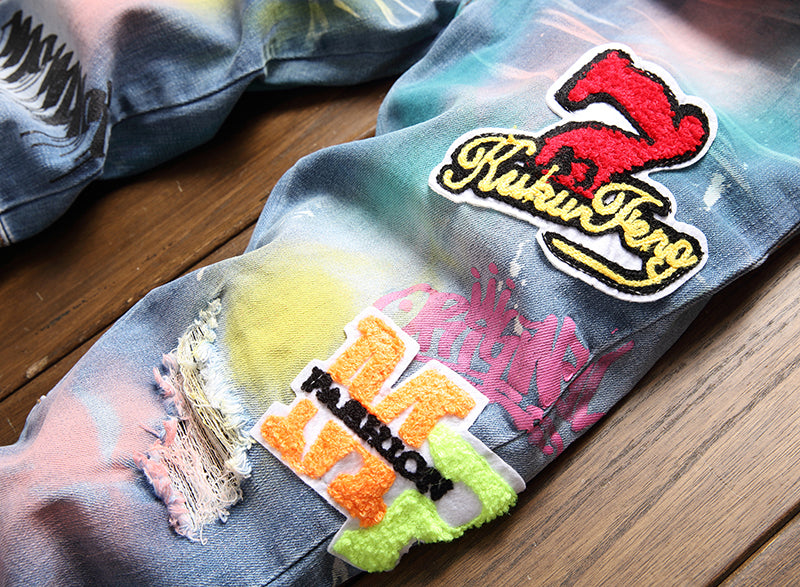 Men Slim Biker High Quality Designer Jeans