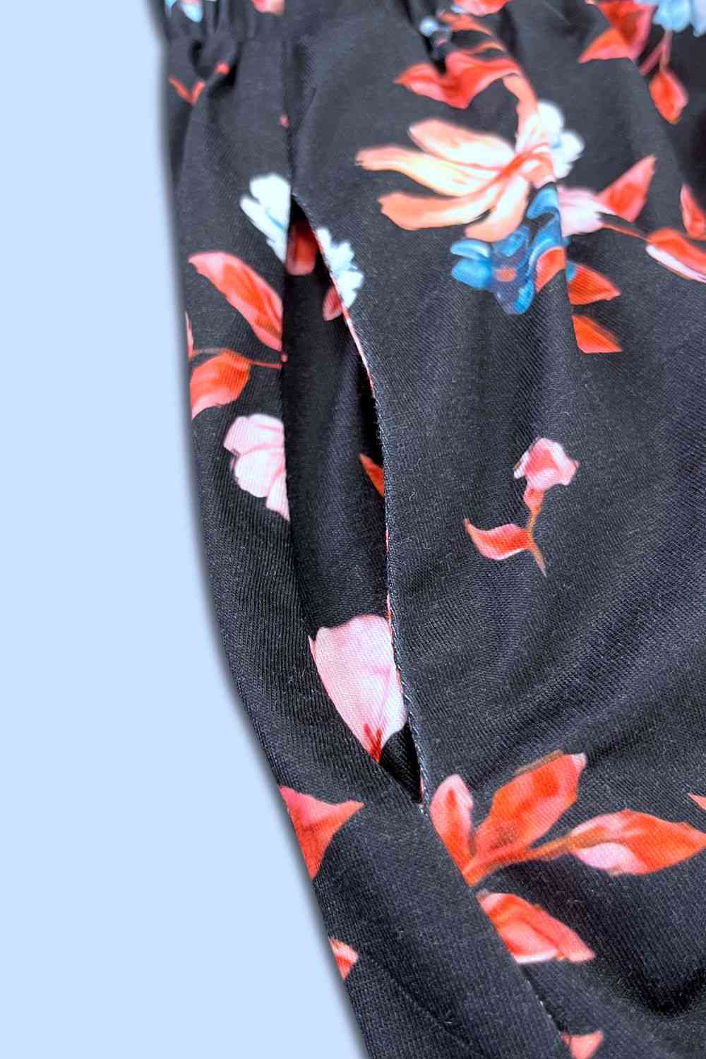 Printed Flora Sleeveless Dress with Pockets