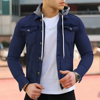 Fashion Casual Slim Hooded Coat