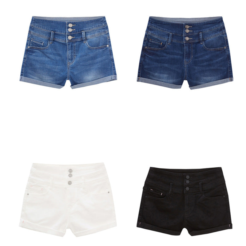 Women High-Waist Jean Shorts