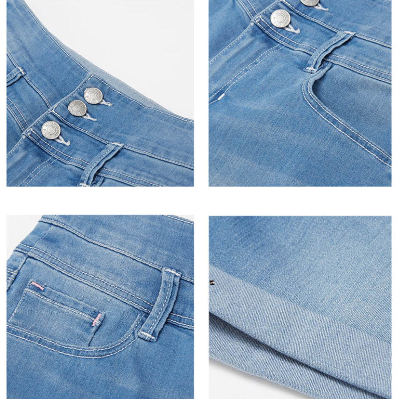 Women High-Waist Jean Shorts