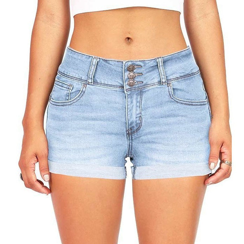 Women High-Waist Jean Shorts