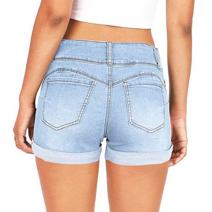 Women High-Waist Jean Shorts