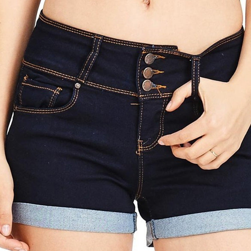 Women High-Waist Jean Shorts