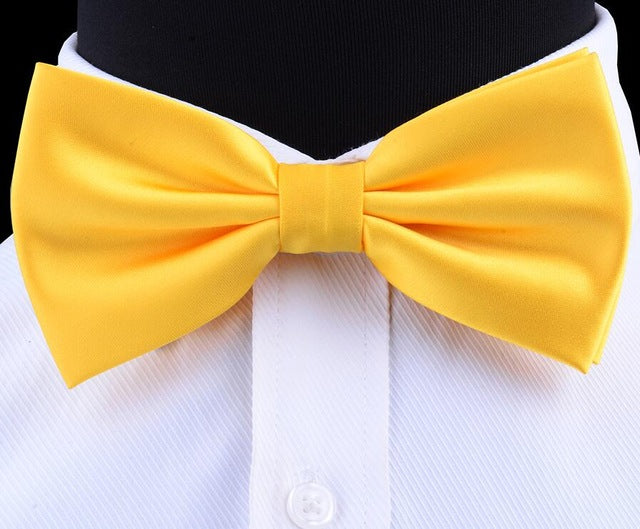 Silk Solid Waterproof Pre-Tied Bow Tie
