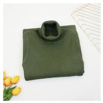 New Women Knitted Turtleneck Sweater Dresses