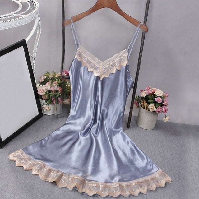 Women Mini Robe Lady Rayon Bath Gown Nightgown Sleepwear Size M-XL