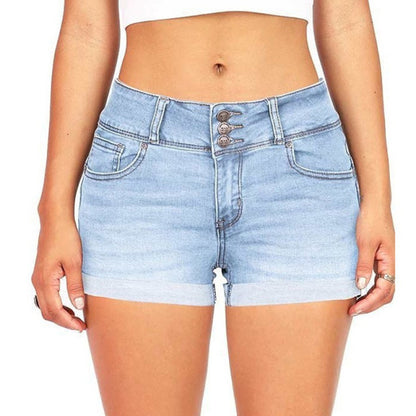 Women High-Waist Jean Shorts
