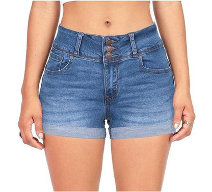 Women High-Waist Jean Shorts