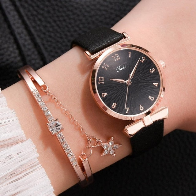 Luxury Women Quartz Magnetic Pink Dial Wrist Watch