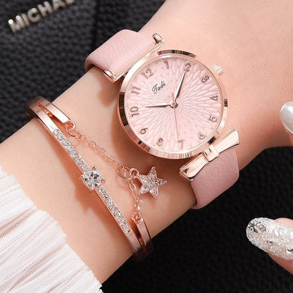 Luxury Women Quartz Magnetic Pink Dial Wrist Watch