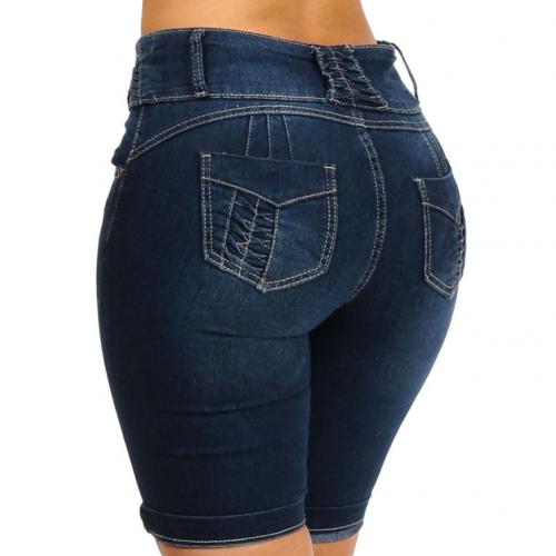 New Women Denim Skinny High Waist Stretch Bodycon Jean Capris