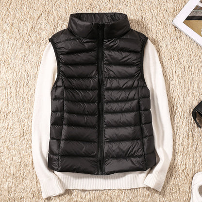 Women Sleeveless Ultra Light Slim Windproof Warm Vest