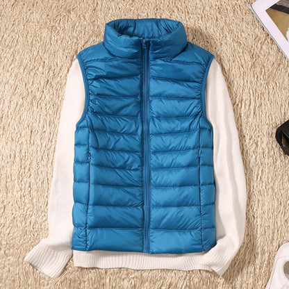 Women Sleeveless Ultra Light Slim Windproof Warm Vest