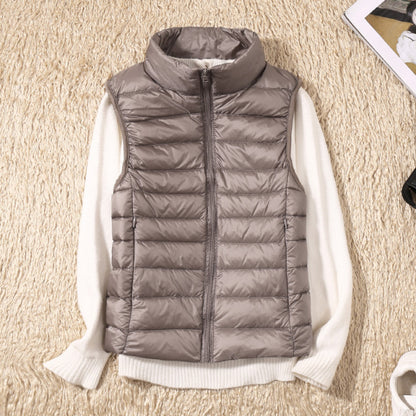 Women Sleeveless Ultra Light Slim Windproof Warm Vest