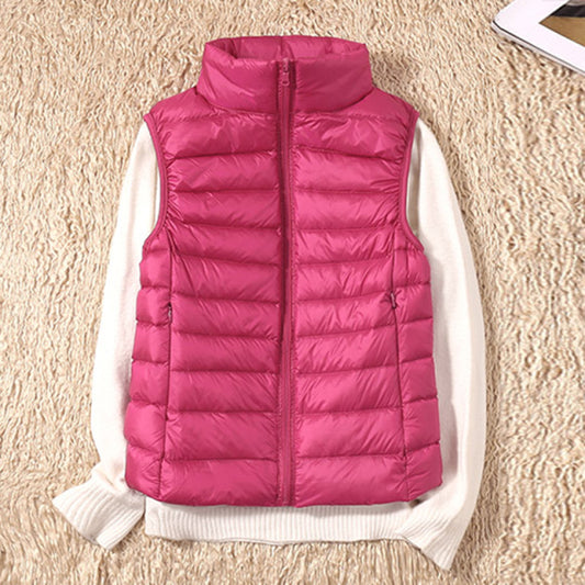Women Sleeveless Ultra Light Slim Windproof Warm Vest