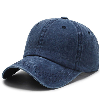 Women Men Washed Cotton Baseball Casual Snapback Cap