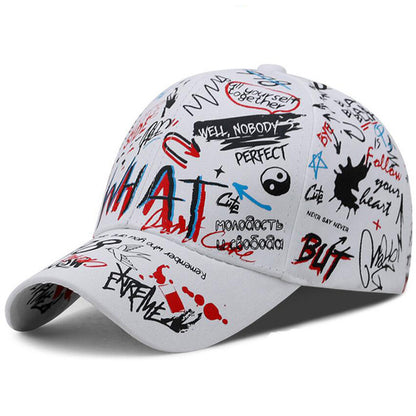 Letter Print Snapback Women Graffiti Hat