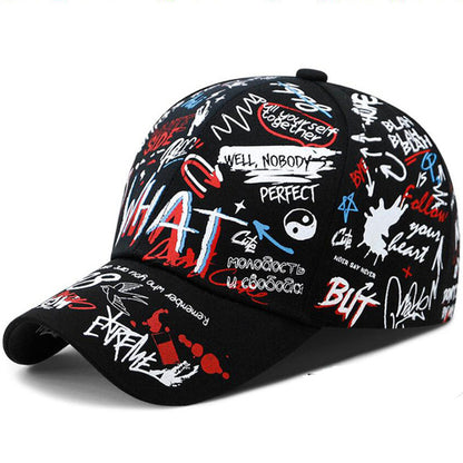 Letter Print Snapback Women Graffiti Hat