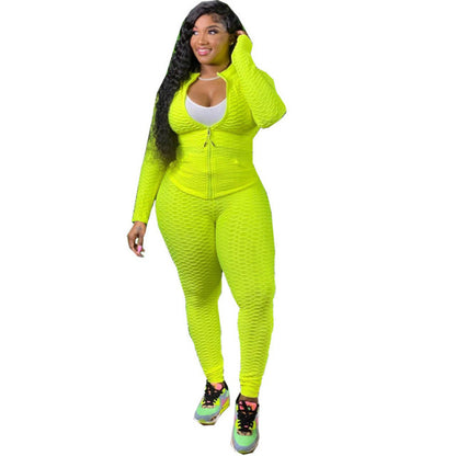 Women Long Sleeve Zipper Jacket Tracksuit