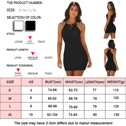 New Hot Bodycon Solid Color Sling Sleeveless Mini Short Party Dress S-XL
