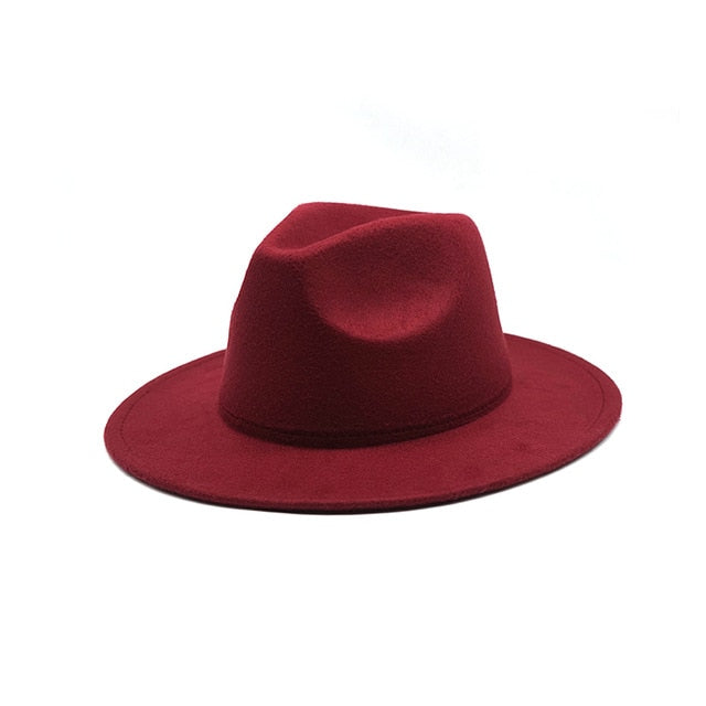 Women Fedoras Big Brim Style Vintage Hats