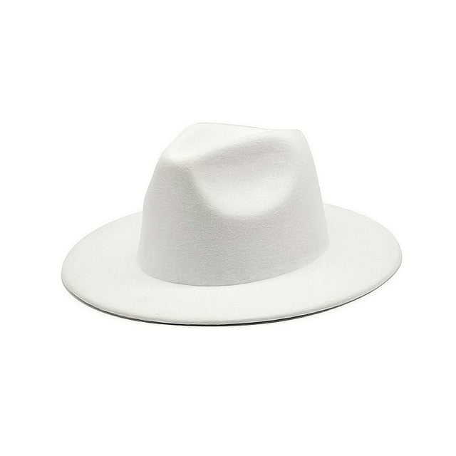 Women Fedoras Big Brim Style Vintage Hats
