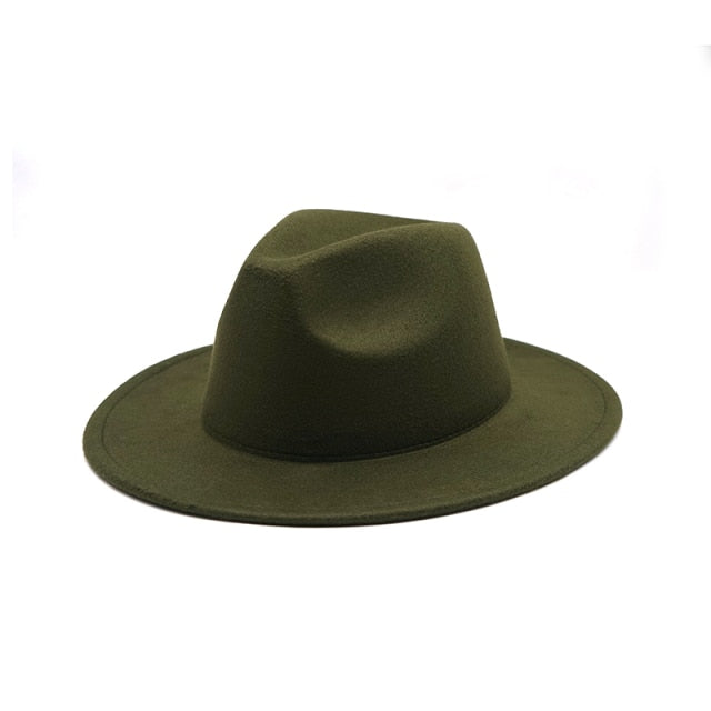 Women Fedoras Big Brim Style Vintage Hats